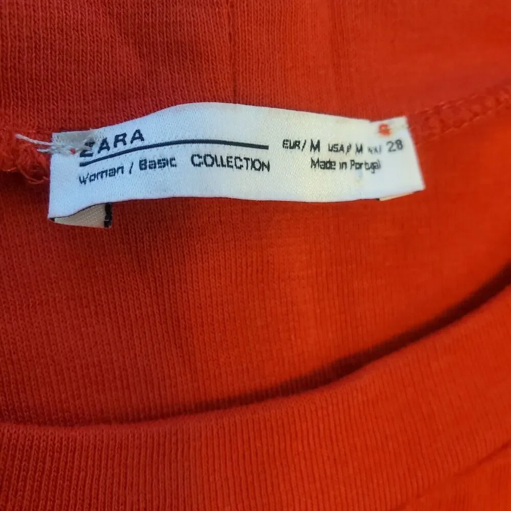 Zara Womens Sz Med Dress Red Open Sleeve Ruffled Valentine's Sweater - Picture 7 of 9